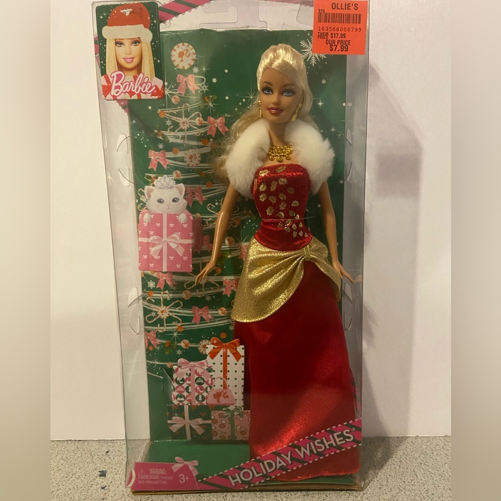 Barbie Holiday Wishes 2009 NIB Christmas Collectable Red Gold Mattel Doll New